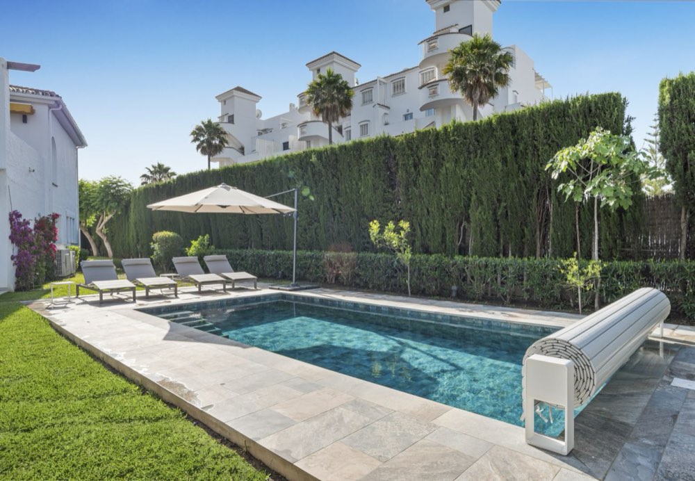 The private pool and terrace